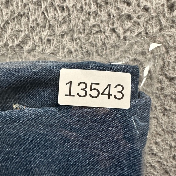 AGOLDE Jeans Womens 28 Riley Crop High Rise Button Fly Raw Hem Blue Denim Casual - Picture 15 of 15